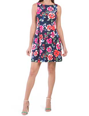 vince-camuto-floral-scuba-pinch-pleat-fit-and-flare-dress